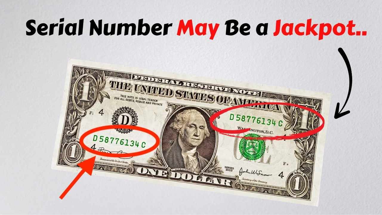 Check Your Wallet: 2017 $1 Bill With Ladder Serial Number May Be a Jackpot