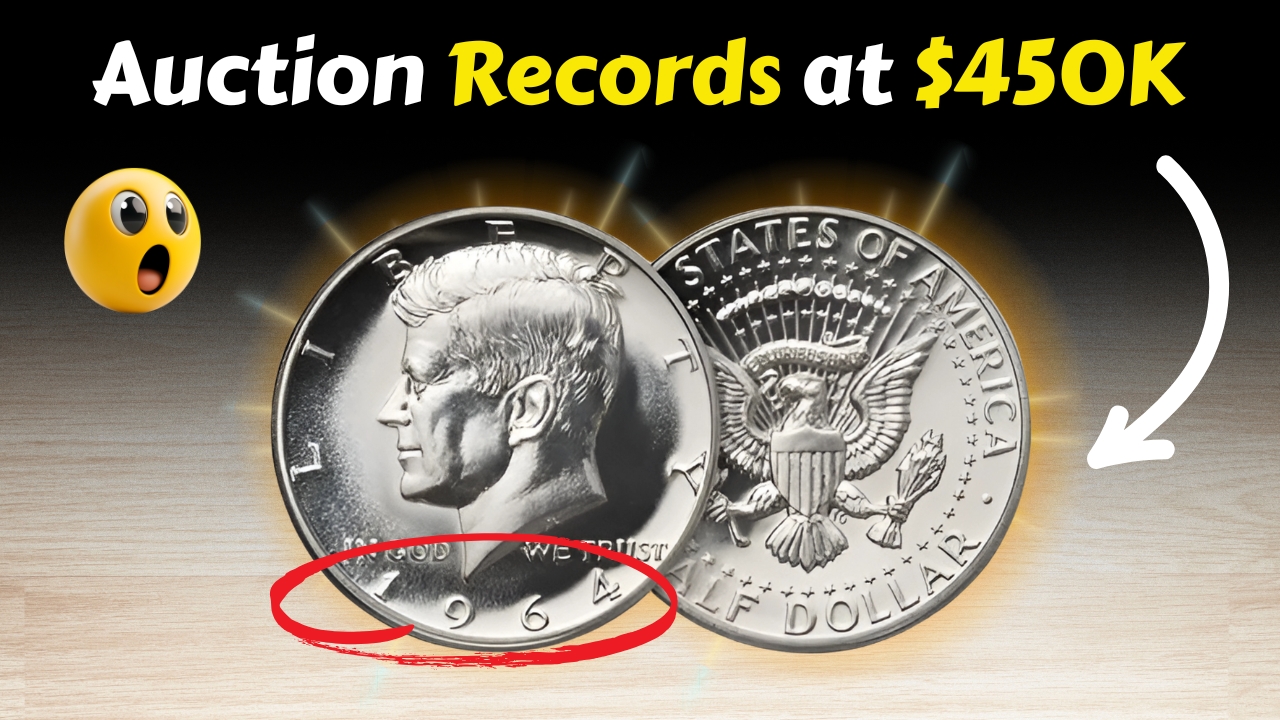 Kennedy Half Dollar Found in Junk Drawer Breaks Auction Records at $450K