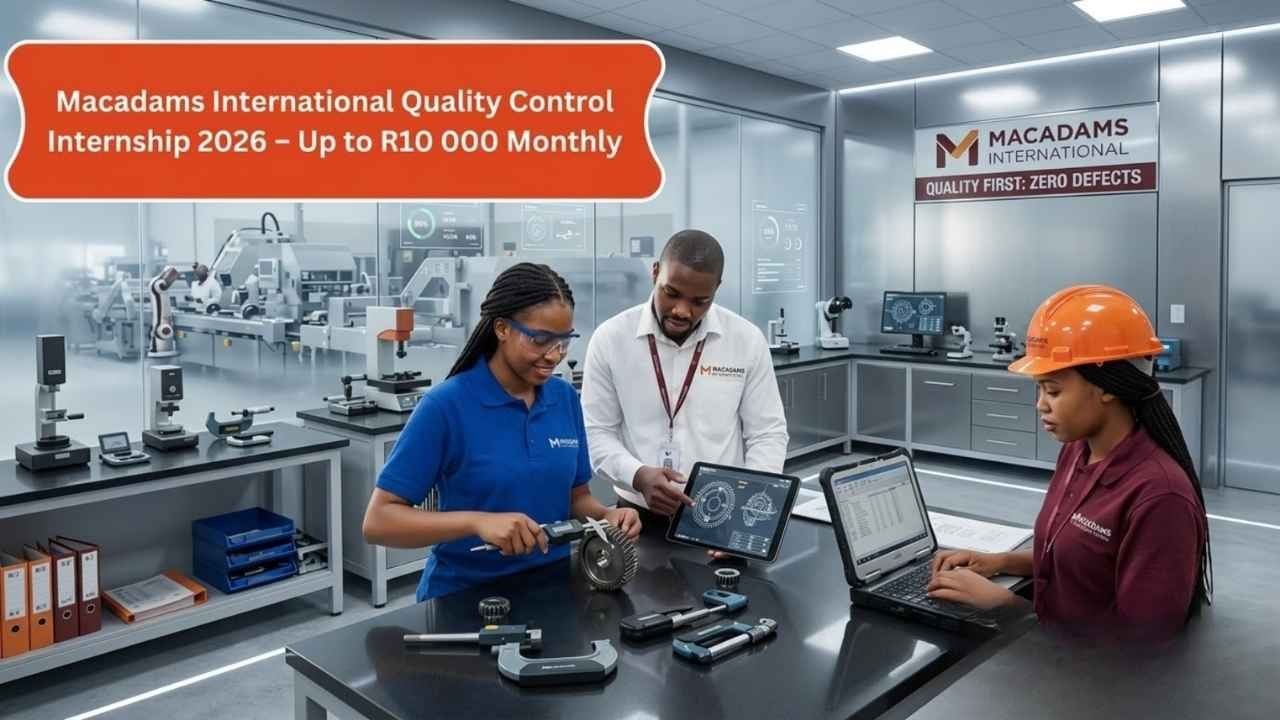 Quality Control Internship 2026 | Pays R6,000–R10,000 Monthly | Grade 12 & Diploma Apply